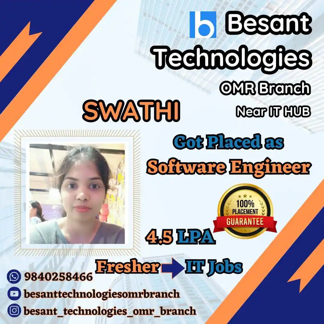 Besant Technologies Placement Record with 4.5 LPA