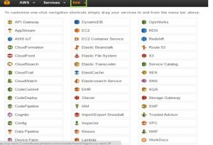 AWS Console Service Shortcuts