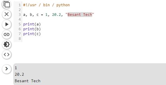 Assign Different Values to Multiple Variables