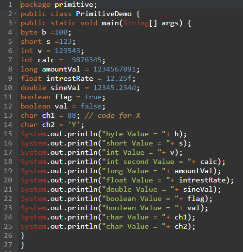 Data Types Programs