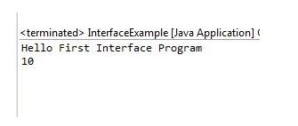 Interface in java example