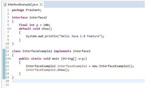 Java Interface Features