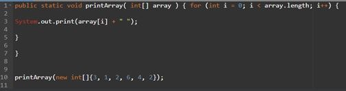 Passing Array to Methods