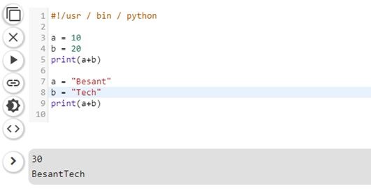 Plus Operator Work With Variables