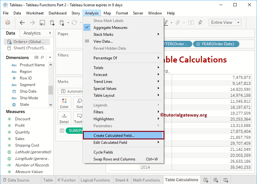 Create a Calculated Field