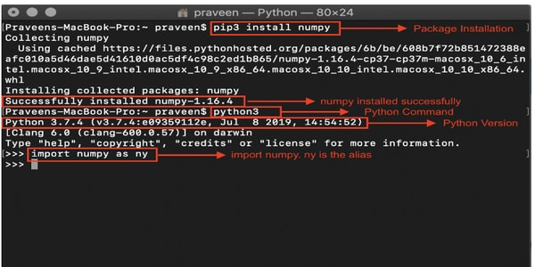 NumPy Installation on Mac Procedure