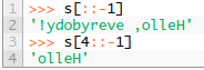 Reverse substring slice