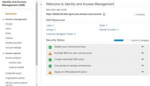 AWS IAM Dashboard