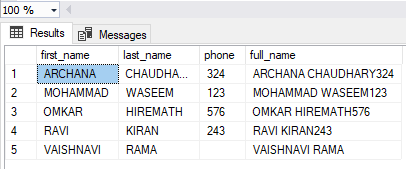 Concat with Null Values