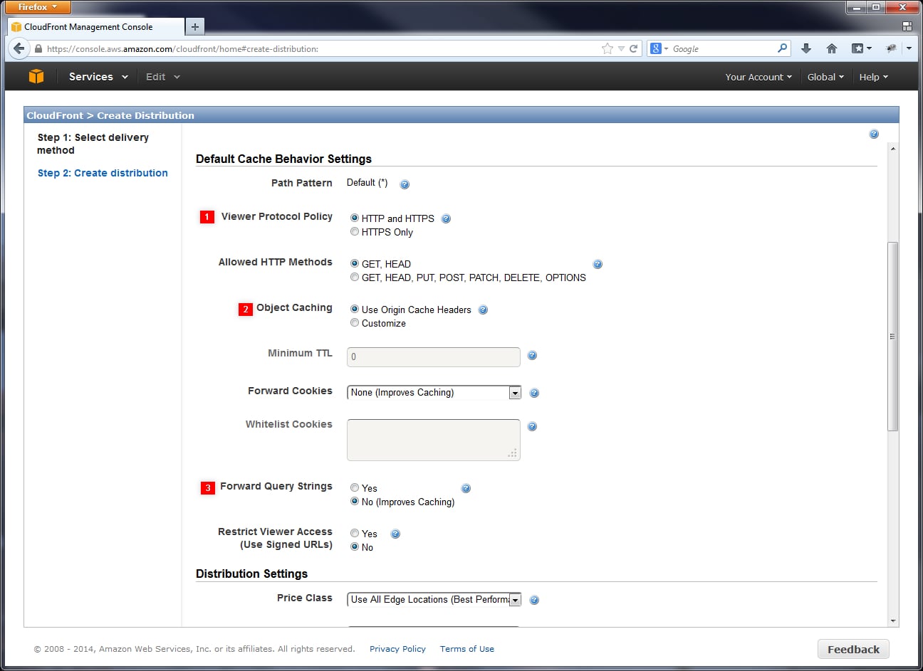 Default Cache Behaviour