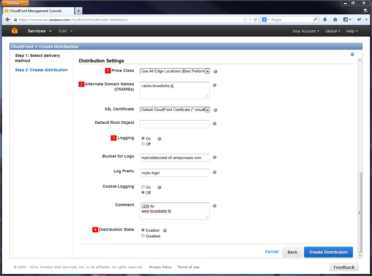 Distribution Setting