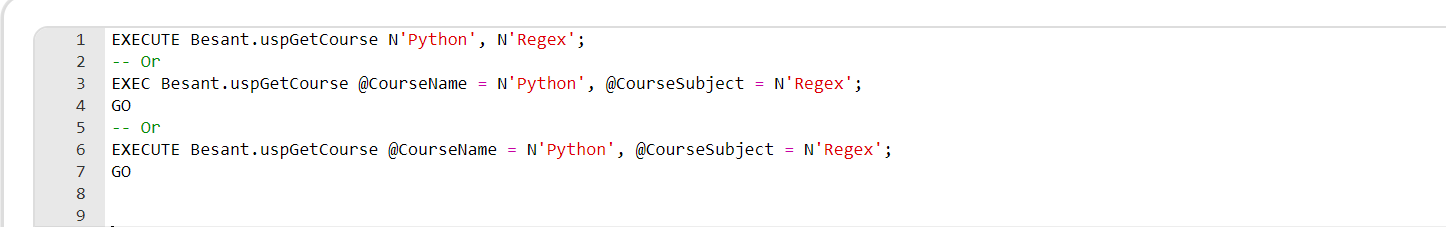 Exec Command in SQL