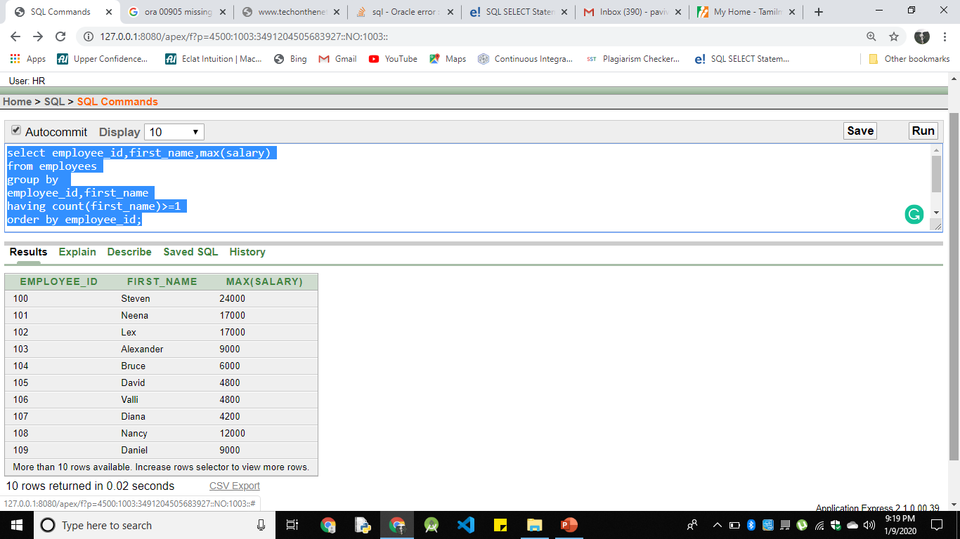 Having Clause Example-2