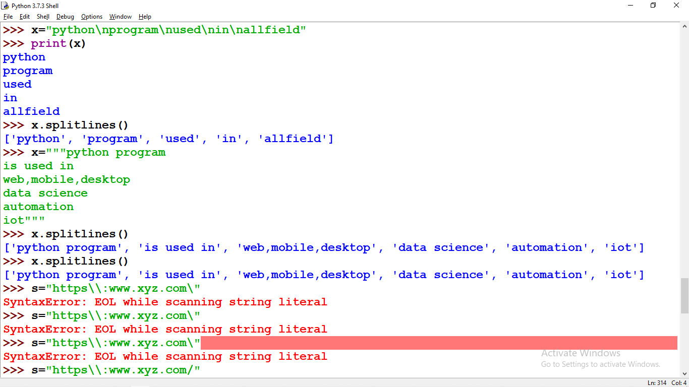 splitlines python 3