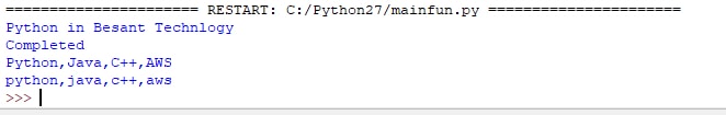 Python Main Output