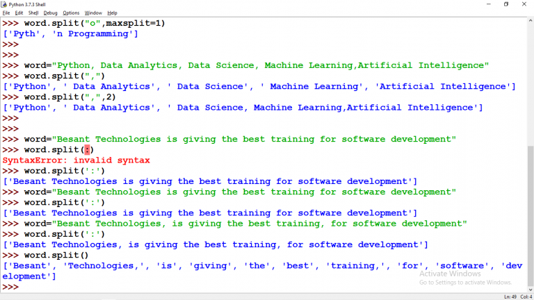 python split python split