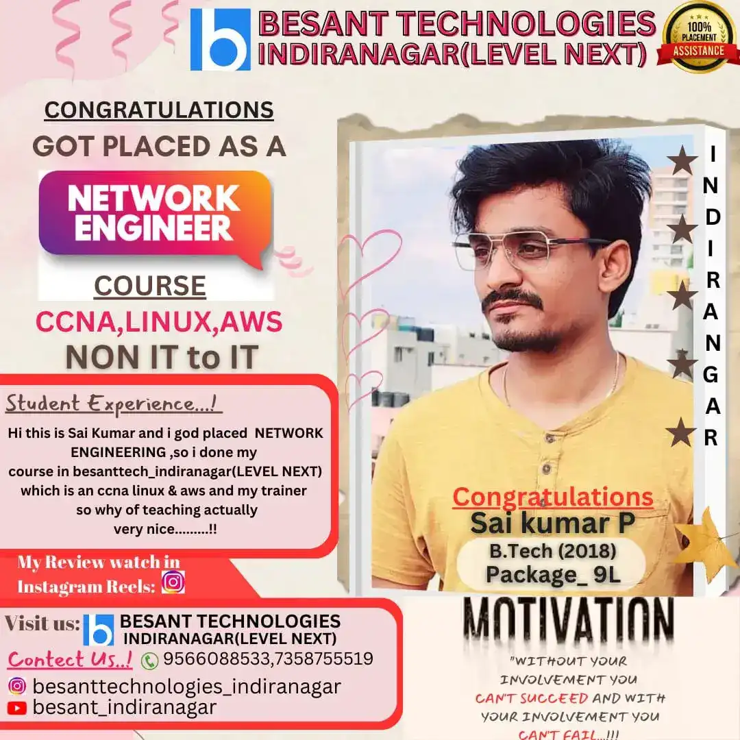 Besant Technologies Placement Record with 9 LPA