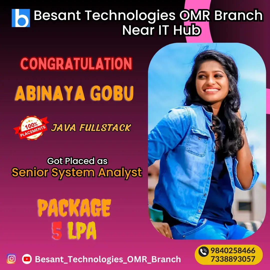 Besant Technologies Placement Record with 5 LPA