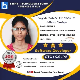 Best Software Training Institute in Porur | Besant Technologies