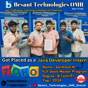 Java course placed student