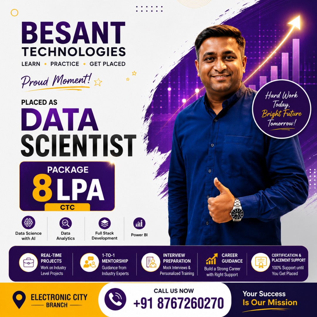 Data Science course placed student